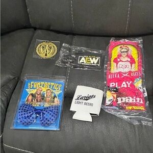 Wrestling LOT of 5 crate items! Alexa Bliss, AEW ect!